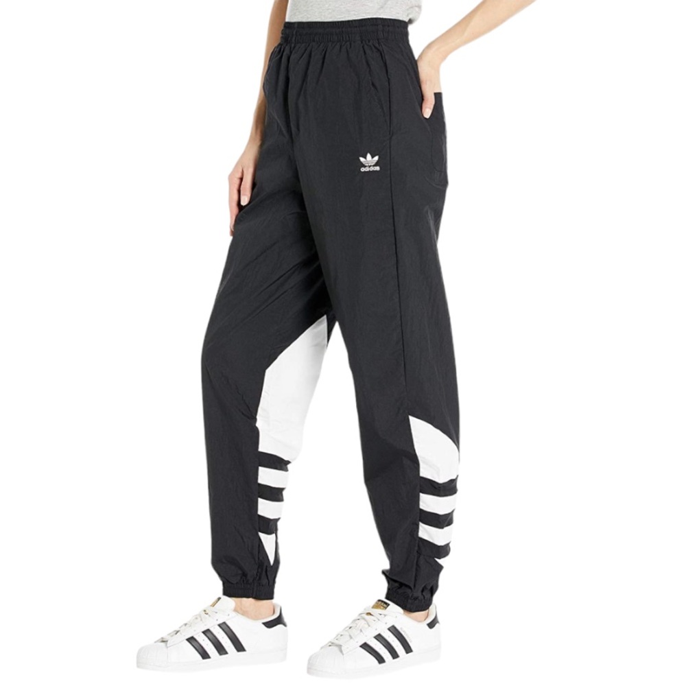 Adidas Big Logo Black Nylon Track Pants Size S